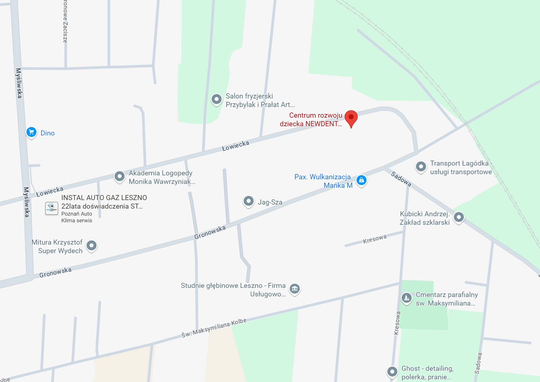 Mapa dojazdu do NEWDENT